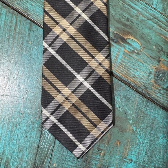 Chaps Blue & Tan Plaid Tie - Picture 7 of 8
